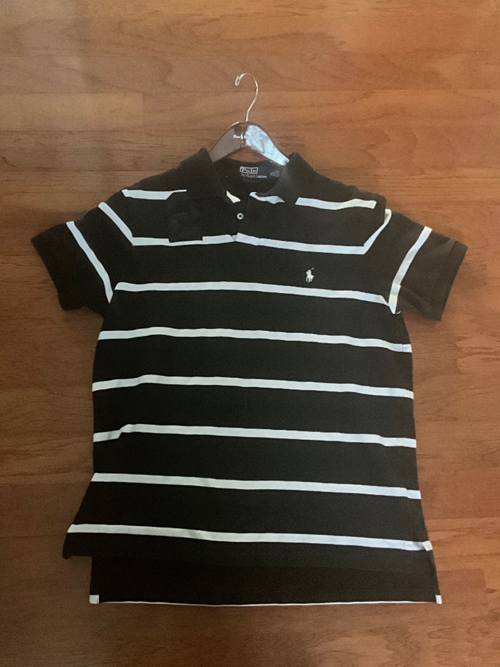 Y2K Black/white Polo shirt, xl